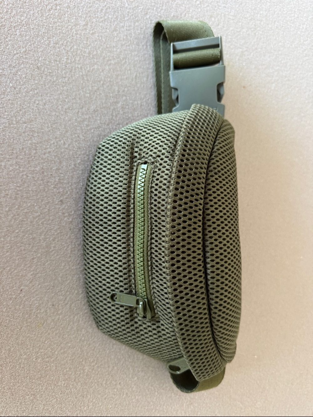 Dagne Dover Dark Moss Mesh Crossbody Belt Bag